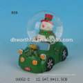 Lovely snowman resin christmas snow globe